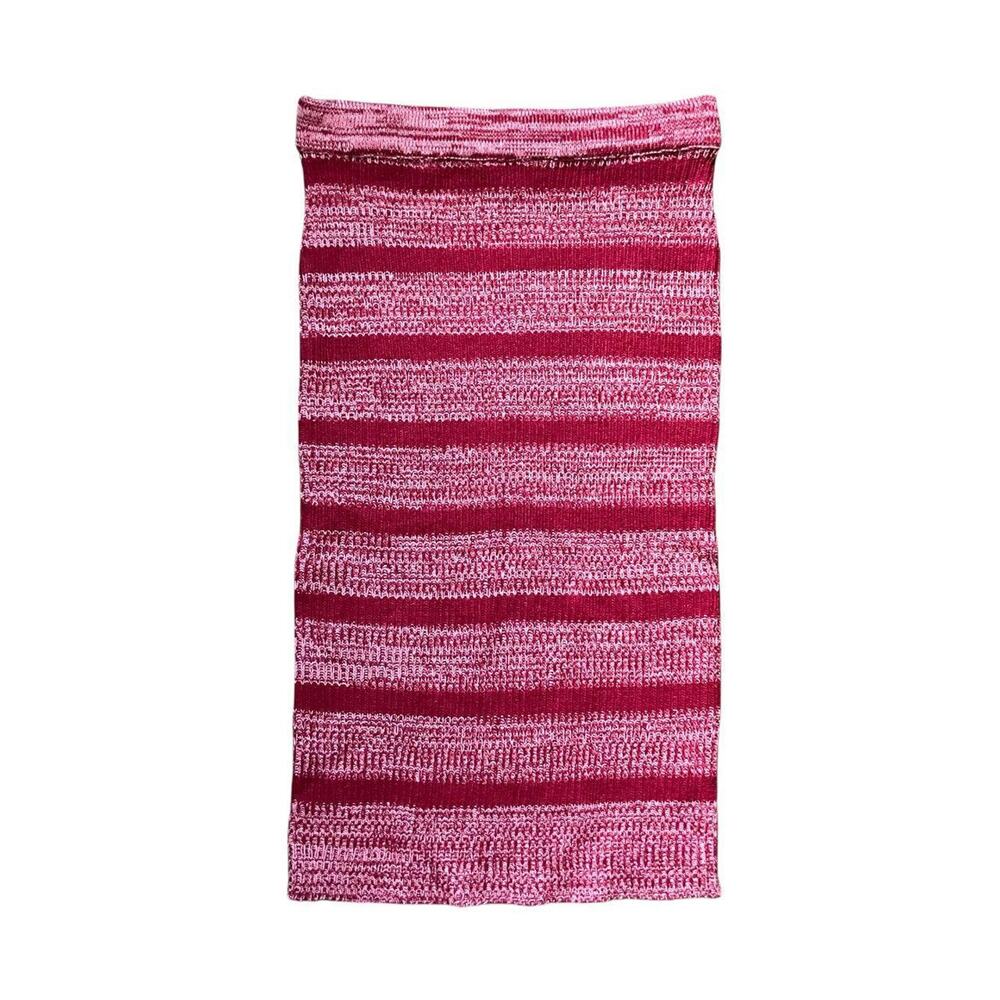 De Rotchild Red & Pink Whimsy Knit Skirt: 90s, Y2K